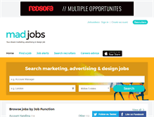 Tablet Screenshot of jobs.mad.co.uk